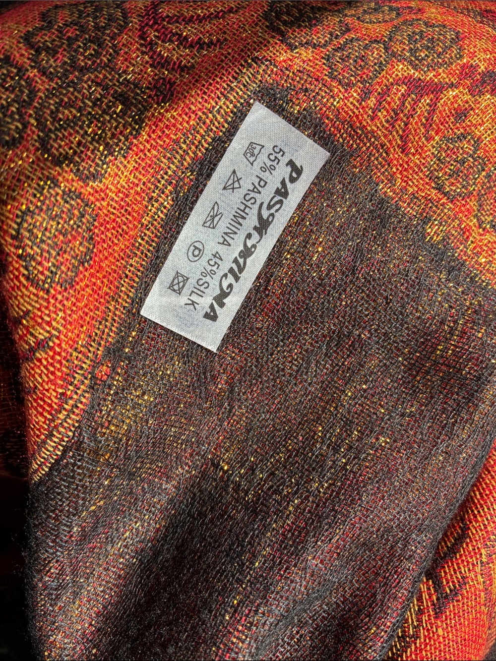 REVERSIBLE SILK BLEND PASHMINA - Picture 10 of 11